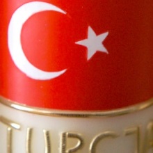 Kerze - die Flagge der Türkei
