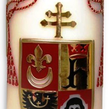Kerze mit dem Wappen - Kardinal Gulbinowicz